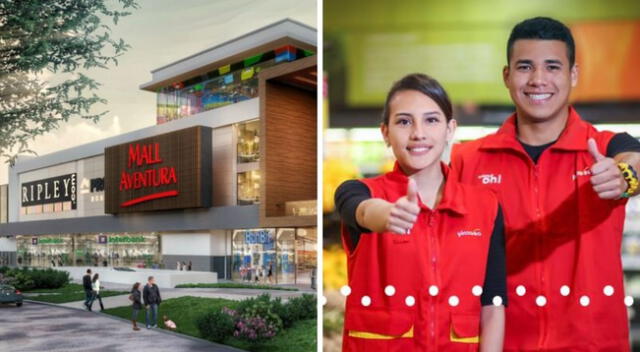 Estas son las ofertas laborales disponibles para laborar en una de las tiendas del Mall Aventura SJL.