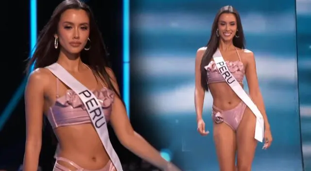 Camila Escribens y su primer desfile en bikini en la preliminar del Miss Perú.