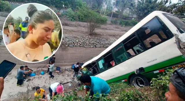 La peor parte lo llevaron el chofer y cobrador del Chosicano tras el grave accidente de tránsito en la Carretera Central.