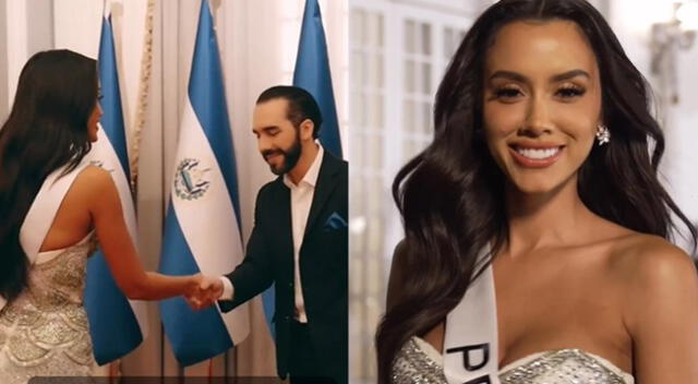 Camila Escribens y las más de 80 candidatas del Miss Universo 2023 se reunieron con Nayib Bukele.