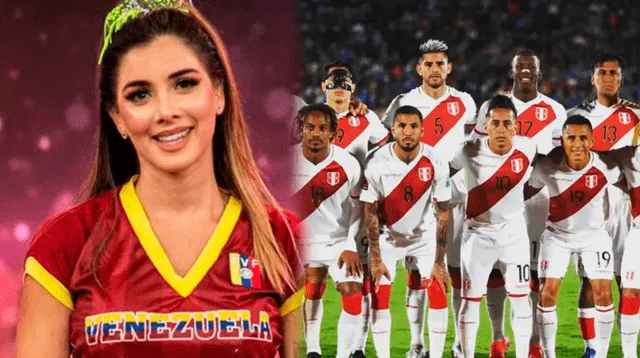 Korina Rivadeneira apoya a Venezuela frente a Perú  en las Eliminatorias 2026.