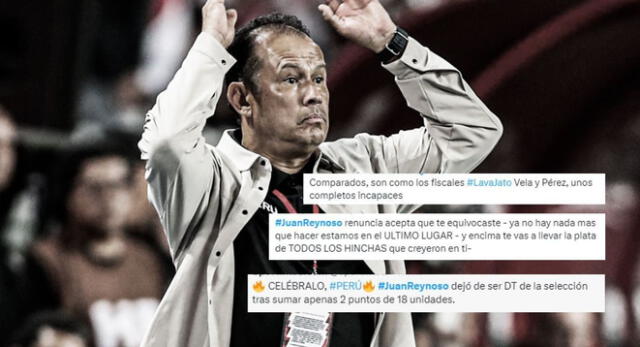 Hinchas peruanos en Twitter reaccionan a posible renuncia de Juan Reynoso como DT de la selección peruana.