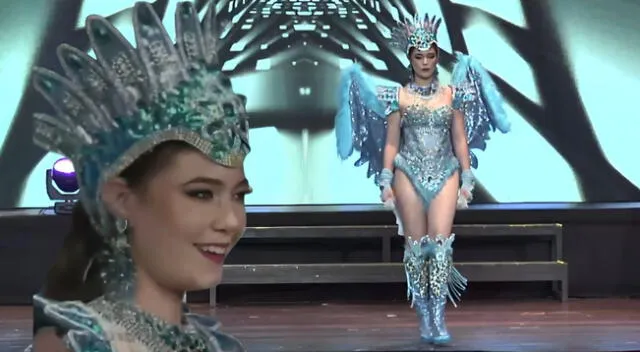 Kyara Villanella impacta con su traje típico en Miss Teen Universo 2023.