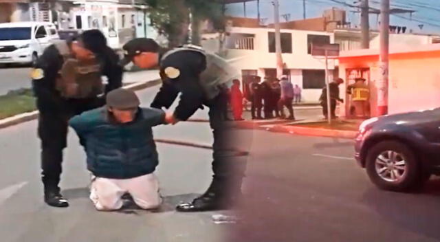 Intento de feminicidio en Chiclayo. El presunto agresor intentó incendiar su casa para evitar ser detenido por la Policía Nacional.