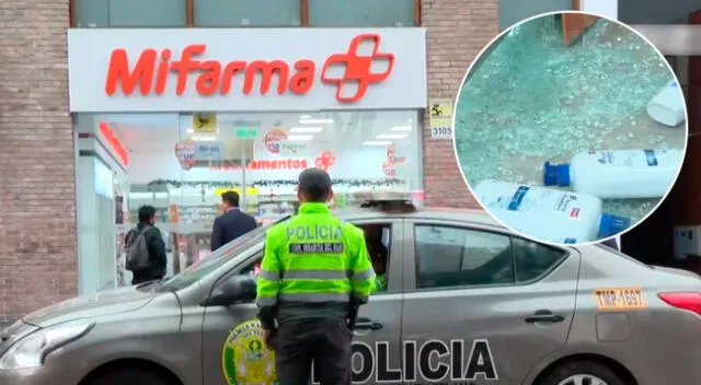 Mifarma de San Isidro sufrió un violento robo durante la madrugada de este martes.