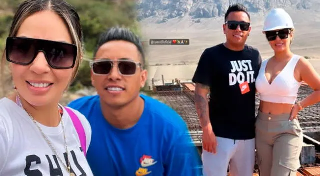 Christian Cueva y Pamela López emocionados por su nueva casa.