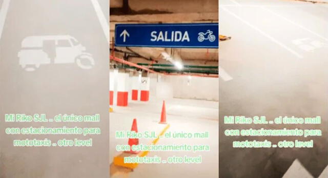 Peruano encuentra estacionamiento para mototaxis en centro comercial de SJL y es viral en TikTok.