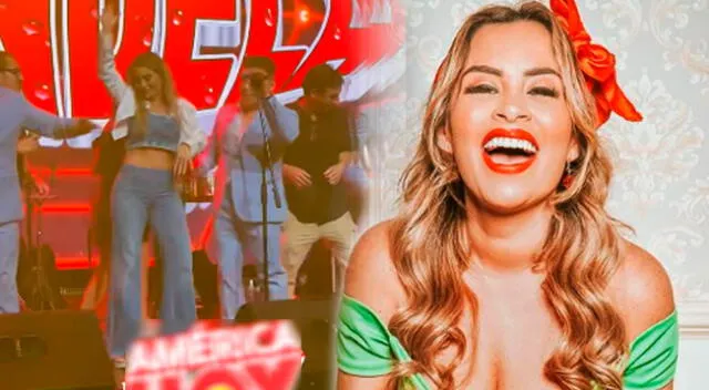 Ethel Pozo se subió al escenario para bailar.