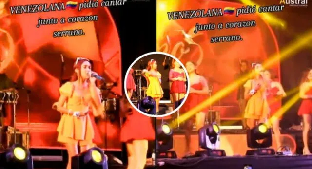Venezolana canta cumbia peruana junto a Corazón Serrano y escena es viral en TikTok.