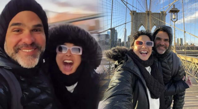 Natalia Salas y Sergio Coloma disfrutan de viaje a Nueva York tras cumplir un mes más de relación.