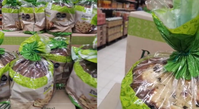 Panetón en supermercado se volvió viral en TikTok por su extraño estado.