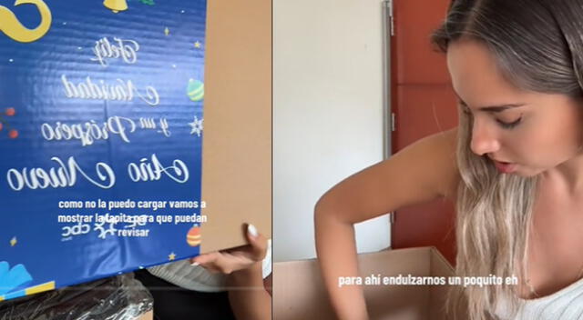 Canasta navideña de joven llamó la atención de los usuarios en TikTok.