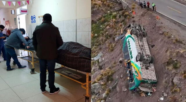 Pasajeros tuvieron terrible accidente de tránsito en la carretera Arequipa-Chivay el último viernes en la noche.