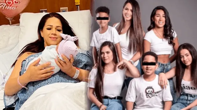 Melissa Klug se reencuentra con sus hijos tras dar a luz.