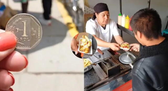 Señor sorprende al vender hamburguesas y salchipapas a un sol en Huancayo.