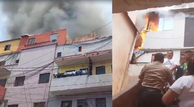 Incendio en La Victoria consume vivienda multifamiliar.