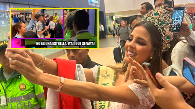 Luciana Fuster llegó al Perú y fans generaron alboroto en el aeropuerto.