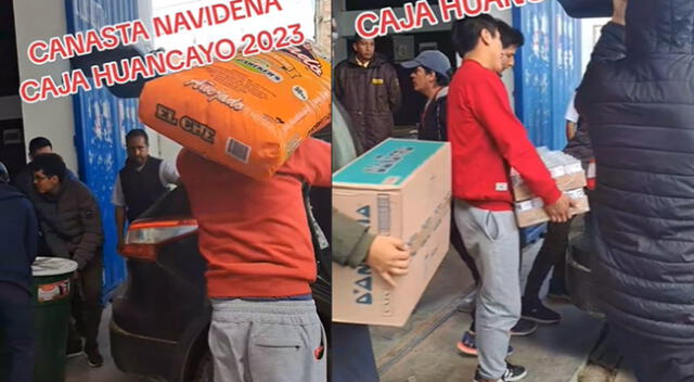 Canastas navideñas de Caja Huancayo causaron revuelo en las redes sociales.