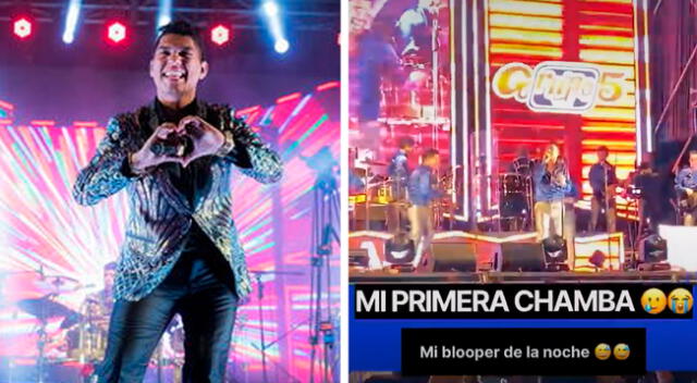 Grupo 5: Thony Valencia sufre tremendo blooper durante concierto en Piura