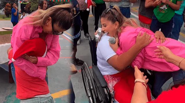 Yahaira Plasencia alegra a niños antes de Navidad.