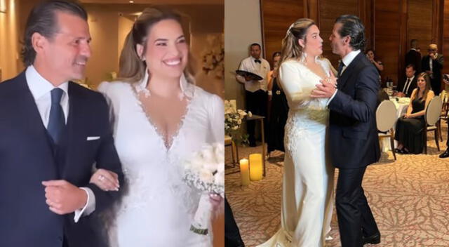 Cassandra Sánchez y su papá Fernando Sánchez de Lamadrid bailaron tras dar el sí.