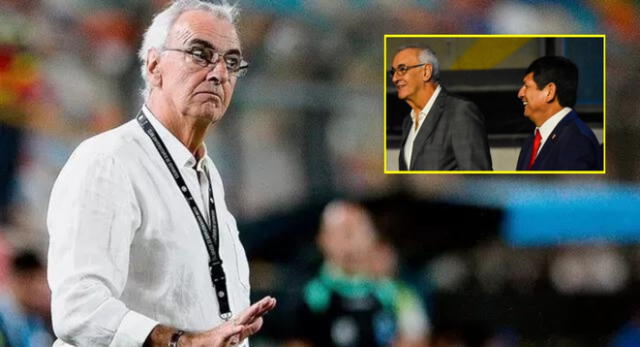 Jorge Fossati se encuentra con Agustín Lozano en Premiación Liga 1.