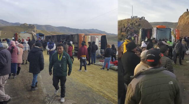 Terrible accidente en Puno dejó 24 personas heridas.