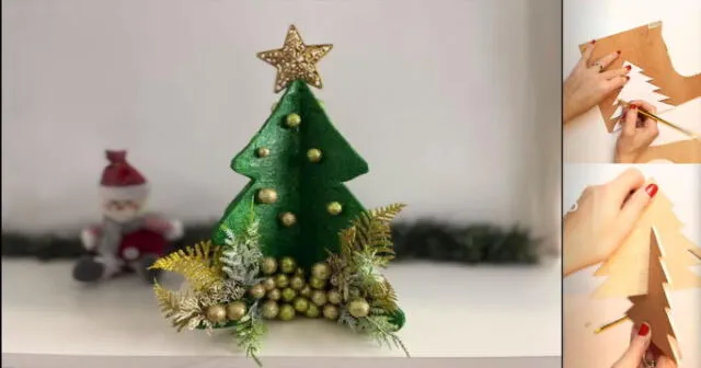 Si no te dio tiempo de comprar e árbol navideño, haz uno de trupán.