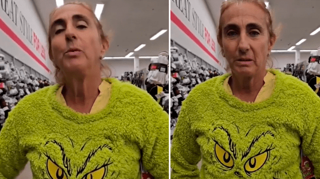 Natalia Málaga desea 'Feliz Navidad' vestida de 'El Grinch'.