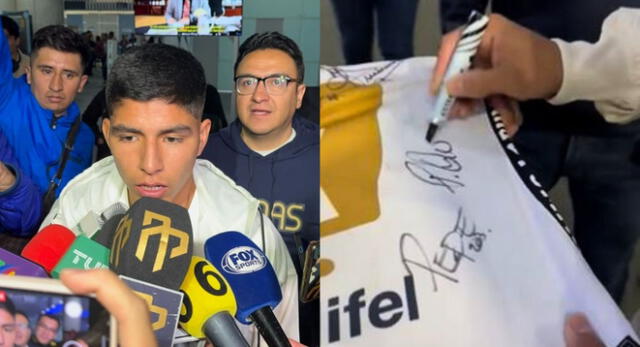 Piero Quispe fue recibido por hinchas de Pumas UNAM tras llegar a México