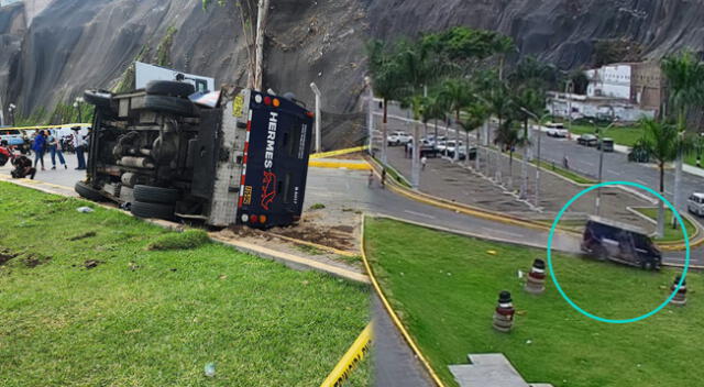 Camión de caudales registró accidente en plena Costa Verde.