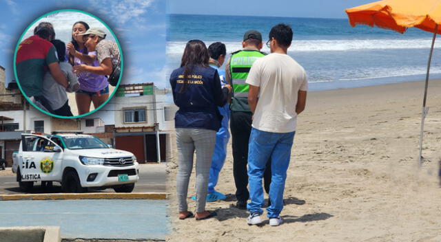 Familiares del padre de familia que murió en playa de Chorrillos, lloran de desesperación.