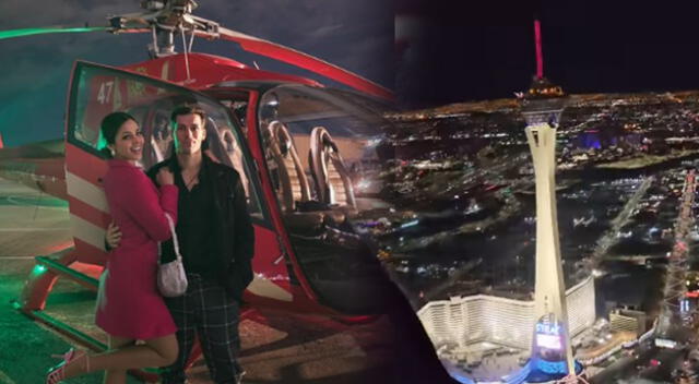 Luciana Fuster y Patricio Parodi gozan en Las Vegas viajando el helicóptero.