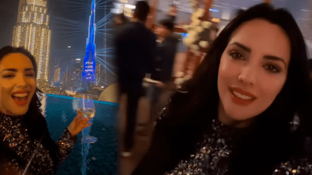 Rosángela Espinoza celebra Año Nuevo en Dubai.