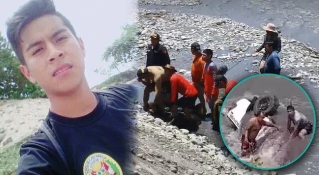Joven policía pierde la vida cuando buscaba a dos trabajadores que cayeron al río Santa, en Áncash.