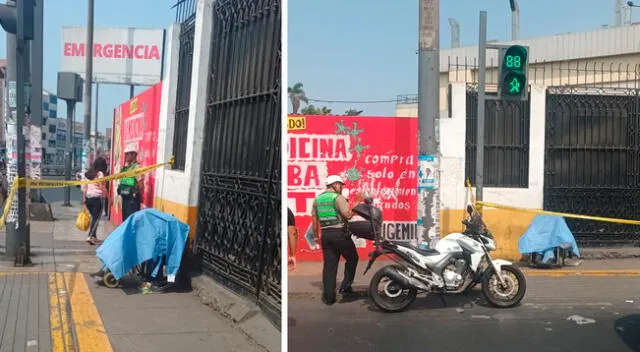 Abuelita indigente fallece en la puerta del Hospital Dos de Mayo.