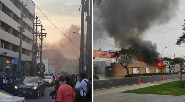 Un incendio se reporta en la Av. Monterrico (Manuel Olguín) 901 en el distrito de Surco.