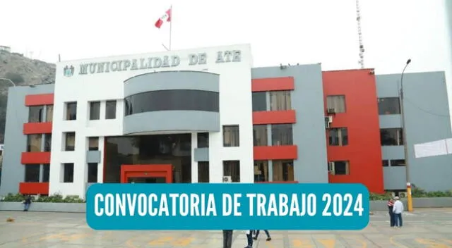 Revisa las ofertas de trabajo disponibles por parte de la Municipalidad Distrital de Ate en 2024.