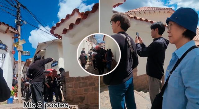 Los turistas coreanos quedaron sorprendidos al ver la tradición peruana.