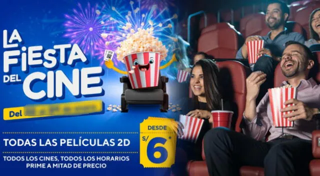 Conoce los cines en donde podrás disfrutar esta súper promoción de S/ 6.