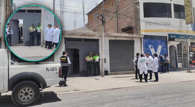 Peritos de criminalística de Arequipa vienen analizando la escena para hallar al criminal.