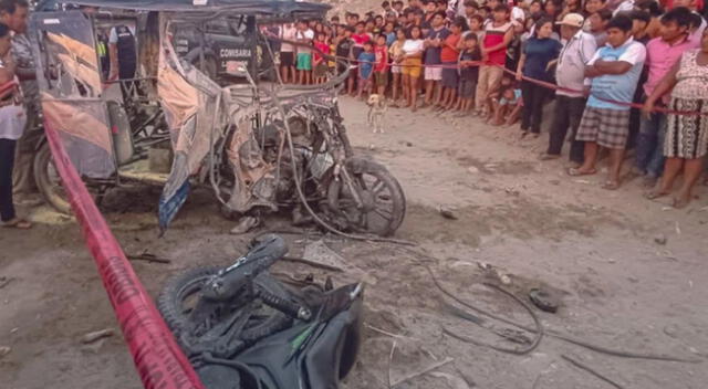 Así quedaron los vehículos que protagonizaron el trágico accidente.