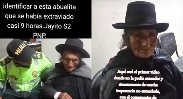 Policía ayuda a adulta mayor extraviada que solo hablaba quechua y escena es viral en TikTok.