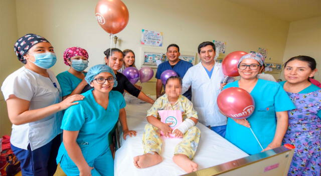 La niña fue dada de alta por los médicos de la INSN San Borja