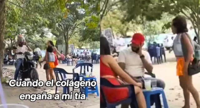 Mujer encuentra a su esposo con la amante y singular momento es viral en TikTok.