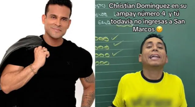 Christian Domínguez es usado como modelo para ingresar a exámenes de admisión.