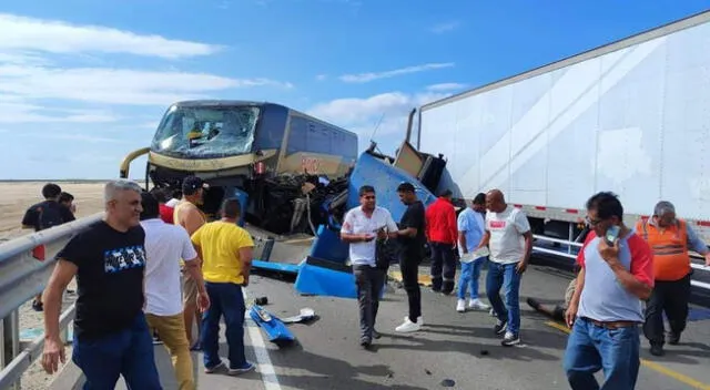 Un menor entre los heridos que deja el accidente ocurrido en la vía Piura-Chiclayo.