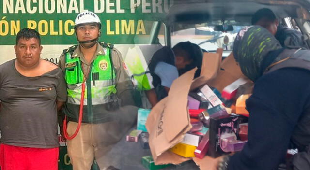 Sujeto que robó 20 mil soles en mercadería es capturado luego de ser perseguido en seis distritos.