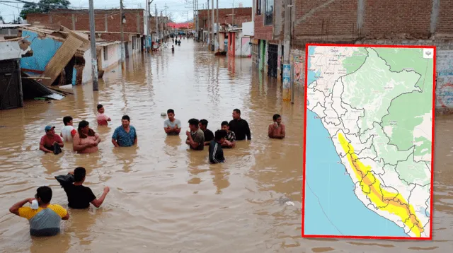 Pobladores de estas jurisdicciones podrían ser afectados por las intensas lluvias, señala el Senamhi.