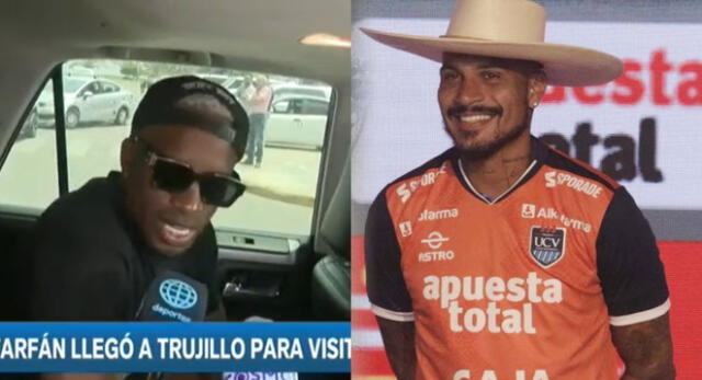 Jefferson Farfán tomó vuelo y llegó a Trujillo para visitar a Paolo Guerrero tras fichar con UCV.